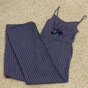 Wide-leg Jumpsuit with Tie Front